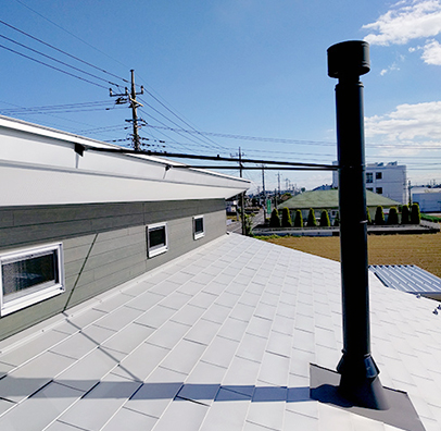 屋根出し平屋建 煙突