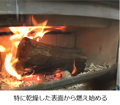 特に乾燥した表面から燃え始める